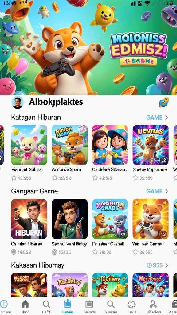 73k - Screenshot menampilkan karakter utama dalam aksi.