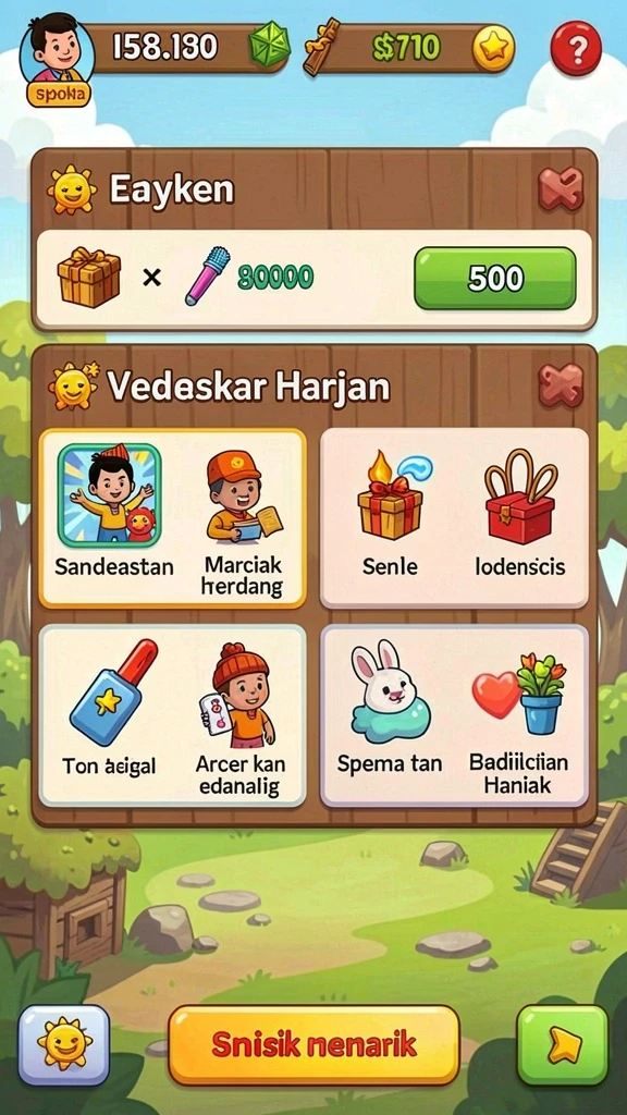 agam69 - Karakter yang dapat dipilih dengan desain unik dan kemampuan spesial.