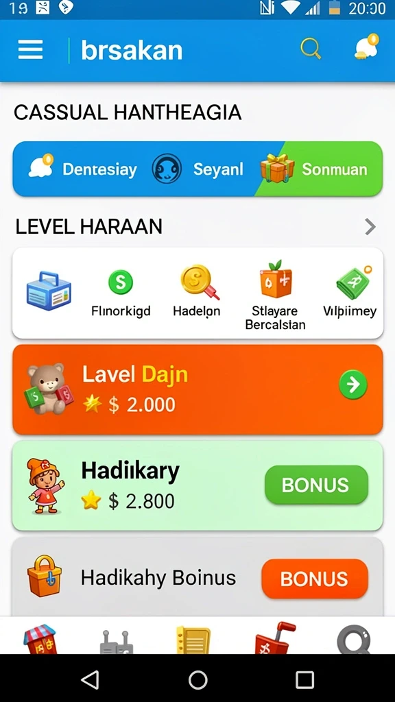 neoparty - Berbagai mini game yang bisa dipilih oleh pengguna.